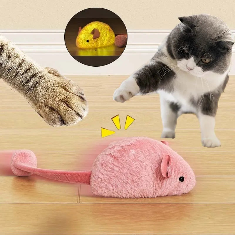 Interactive Cat Toy Mouse – Plush Squeaky Toy