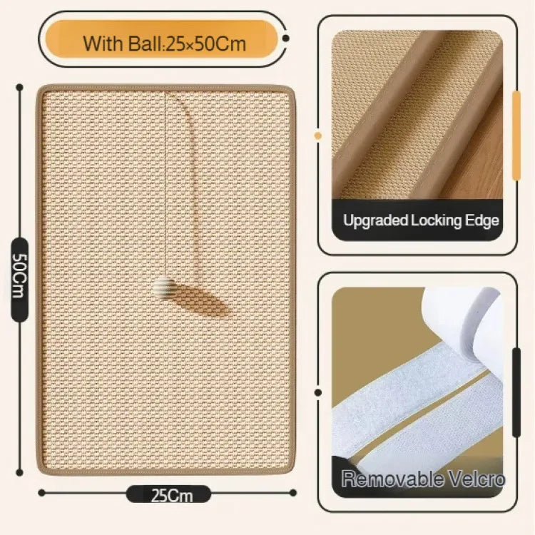 Cat Scratch Mat, Sisal Furniture Protector & Scratching Pad