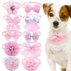 Pet Bow Collar Adjustable Lace Dog & Cat Necktie Set