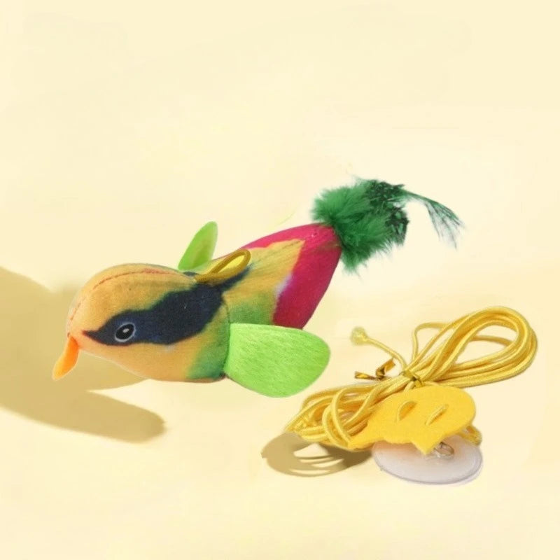 Interactive Bird Cat Toy – Teaser with Catnip