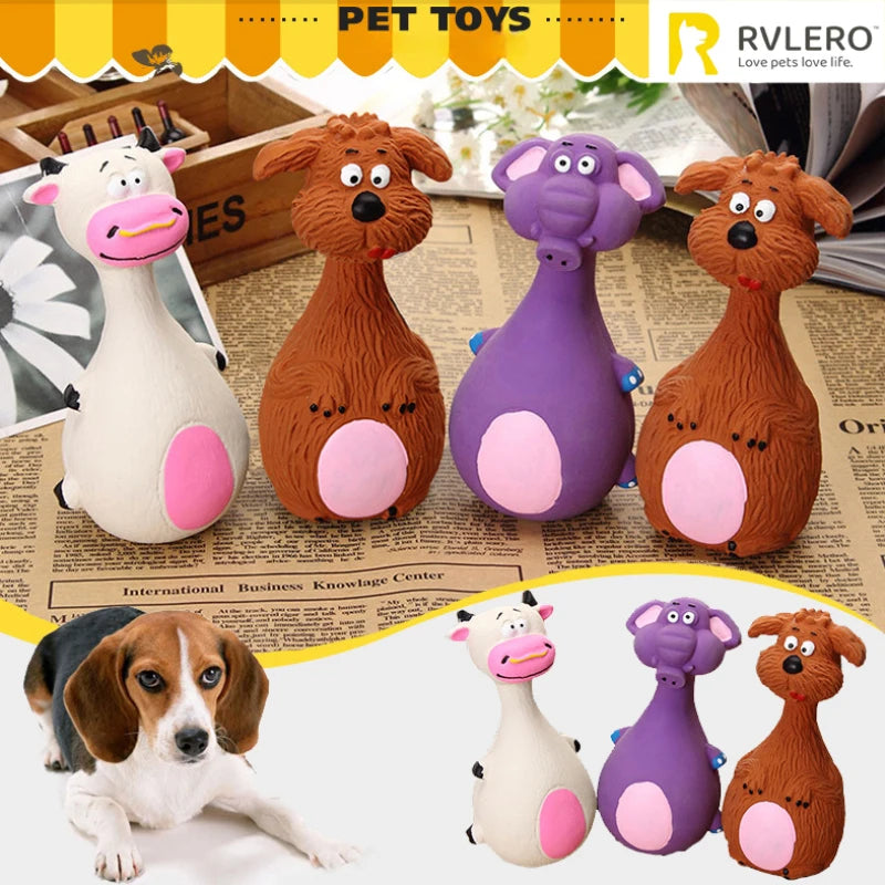 Dog Squeaky Chew Toy – Rubber Dental Toy for Dogs
