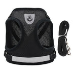 Cat Harness and Leash Set – Adjustable Reflective Mesh Vest