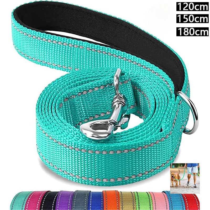 Reflective Dog Leash, Nylon Walking and Training Lead for Night